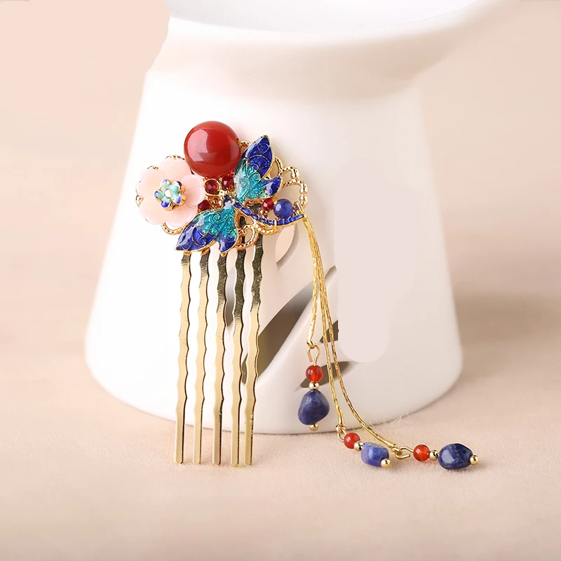 1 шт. ручной работы гребень для волос с кисточками женские древних Стиль