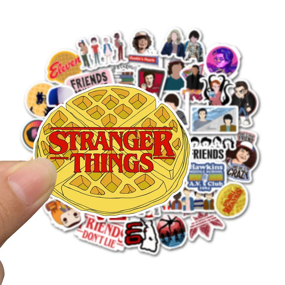 

50 Pcs Stranger Things Cartoon Stickers Skateboard Suitcase Guitar Luggage Laptop Kid Classic Toy