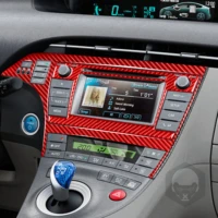 for toyota prius 2012 2015 car center console gps cd frame cover trim sticker genuine carbon fiber a