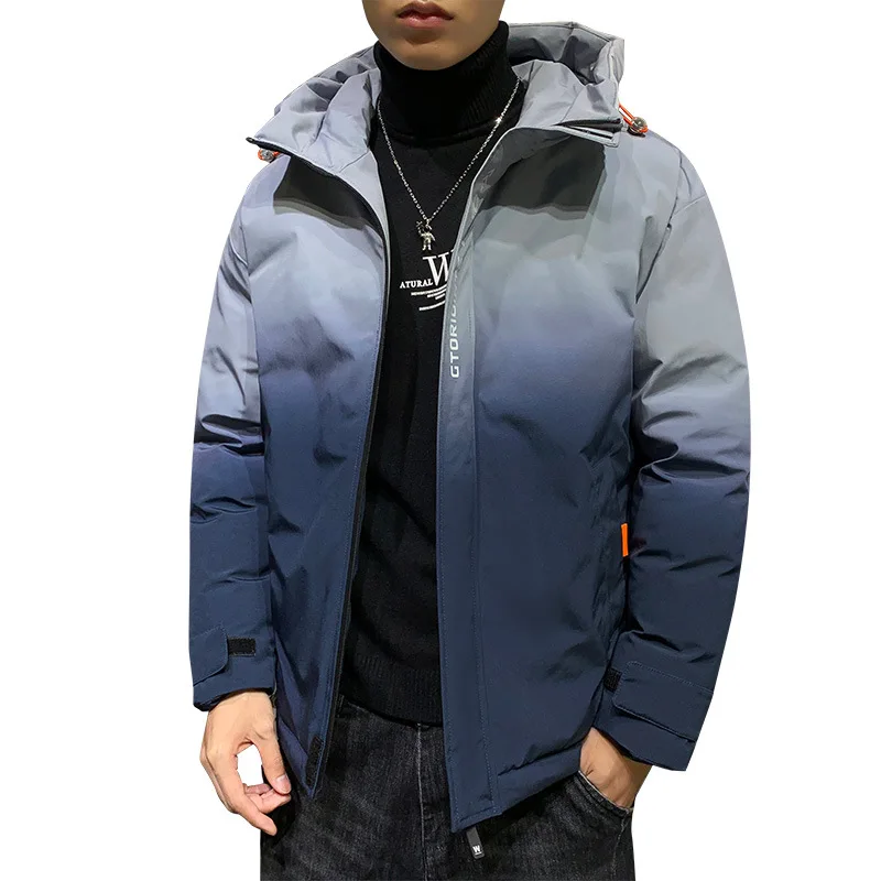 

Men Padded Bomber Warm Casual Hooded Long Male Jacket Windbreaker 2021 Winter Korean Jaqueta Masculina Streetwear