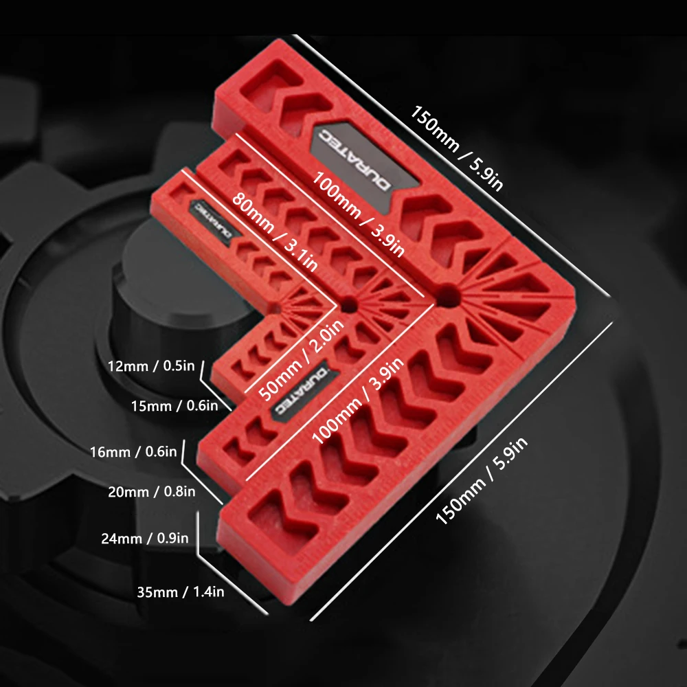 

90 Degree Positioning Squares DURA 4 Pcs 6 Inch Right Angle Clamp Woodworking Carpenter Corner Clamping Square Tool for Frames