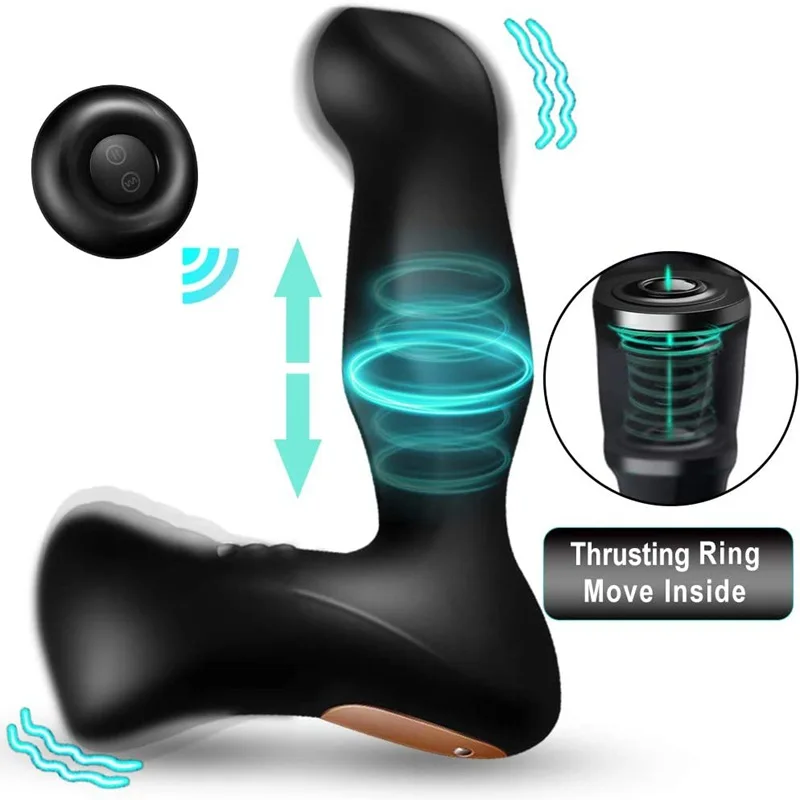 Wireless Remote Control Prostate Massager for Male USB Rechargeable Heating Estimulador Prostata Anal Sex Toys for Men