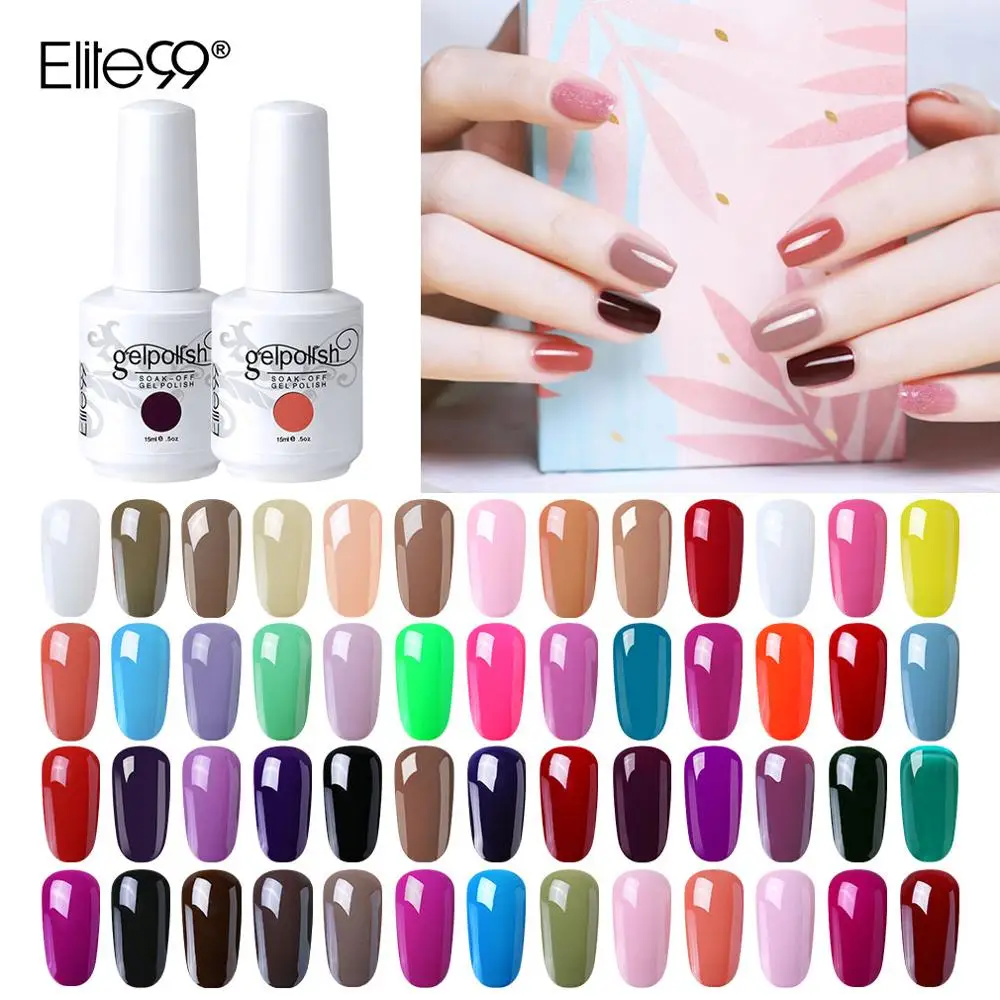 Elite99 15 мл Гель лак для ногтей Гибридный гвоздь блеск Полупостоянный Эмаль лаки