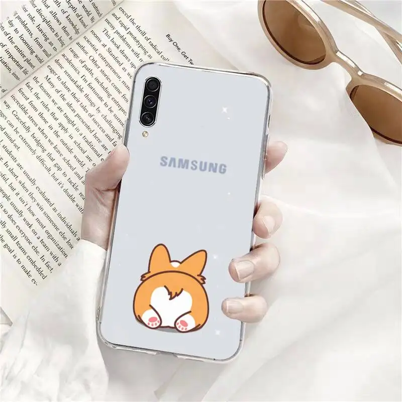 

Cute Corgi Butt Animal Puppy Phone Case Transparent for Samsung A71 S9 10 20 HUAWEI p30 40 honor 10i 8x xiaomi note 8 Pro 10t 11