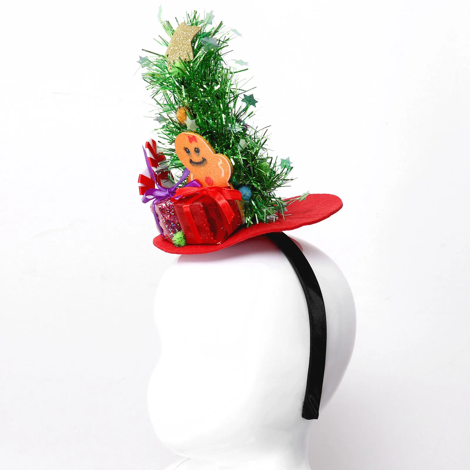 1Pcs Christmas Headband Hair Hoop Children Headwear with Santa Tree Candy Canes Gift Box for Decorations Cosplay Party | Тематическая