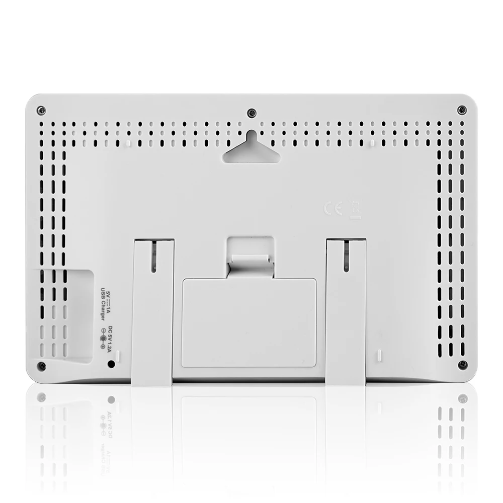 

New Weather Picture Alarm Clock with Outdoor Sensor Wireless Weather Station Large Screen Display Date Time Temperature Humidity