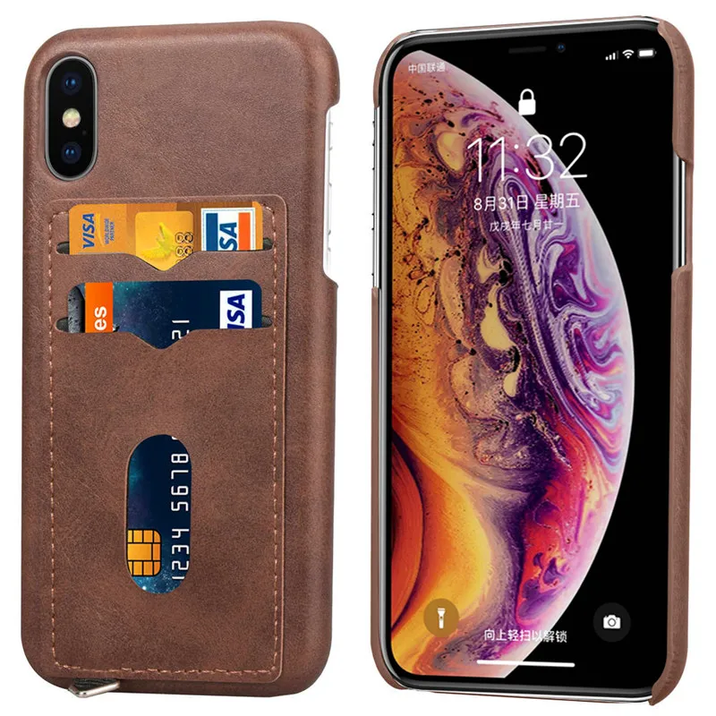 Роскошный чехол из искусственной кожи для iPhone XS MAX чехол-накладка держатель для карт защитный чехол для iPhone 11 Pro X XR XS Max 8 7 6 Plus