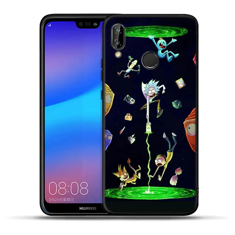 H1368 Черный силиконовый мягкий чехол Rick and Morty для huawei mate 20 10 P30 P20 Pro P10 P9 P8 Lite P Smart - Цвет: H1368