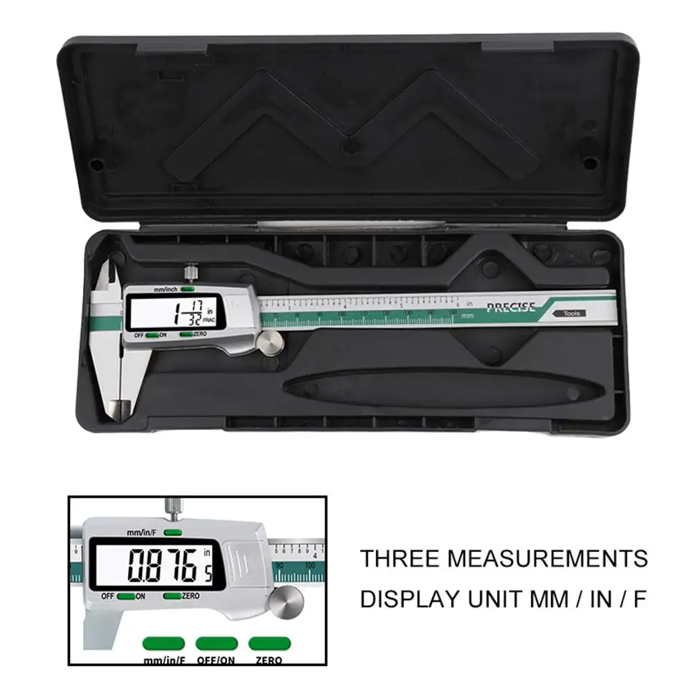 

Measuring Tool Stainless Steel Digital Caliper 6 "150mm LCD Digital Electronic Vernier Caliper Gaug measuring instrument