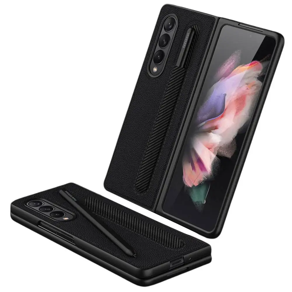 

Чехол для мобильного телефона Samsung Galaxy Z Fold 3 5G 2021, кожаный защитный чехол для телефона Galaxy Z Fold 3 5G