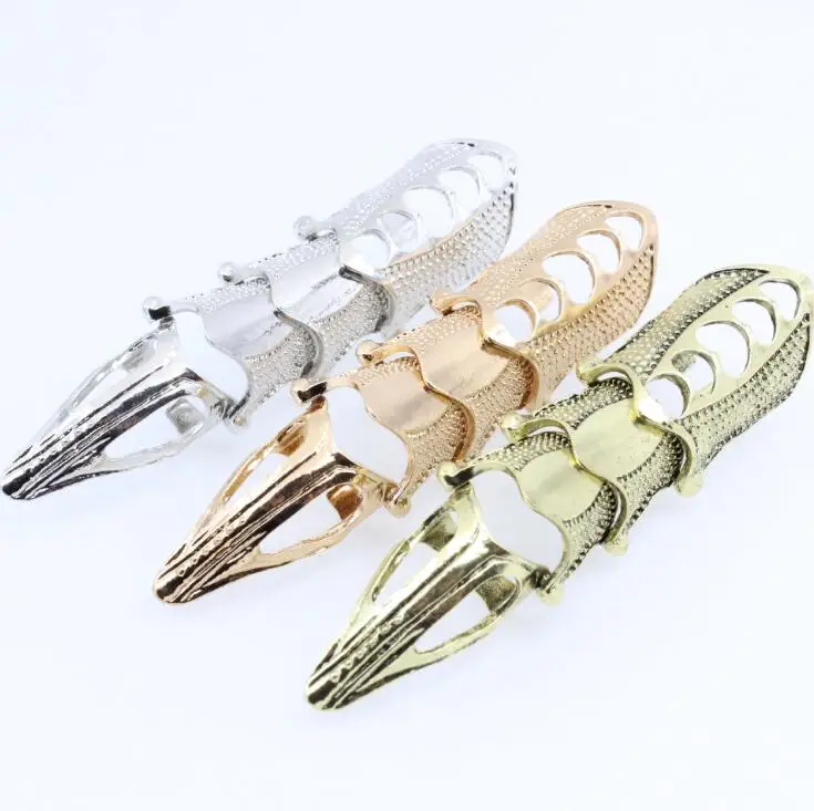 5 шт./лот готический панк шарнирный шарнир сустава Полный Зубец на палец панцири