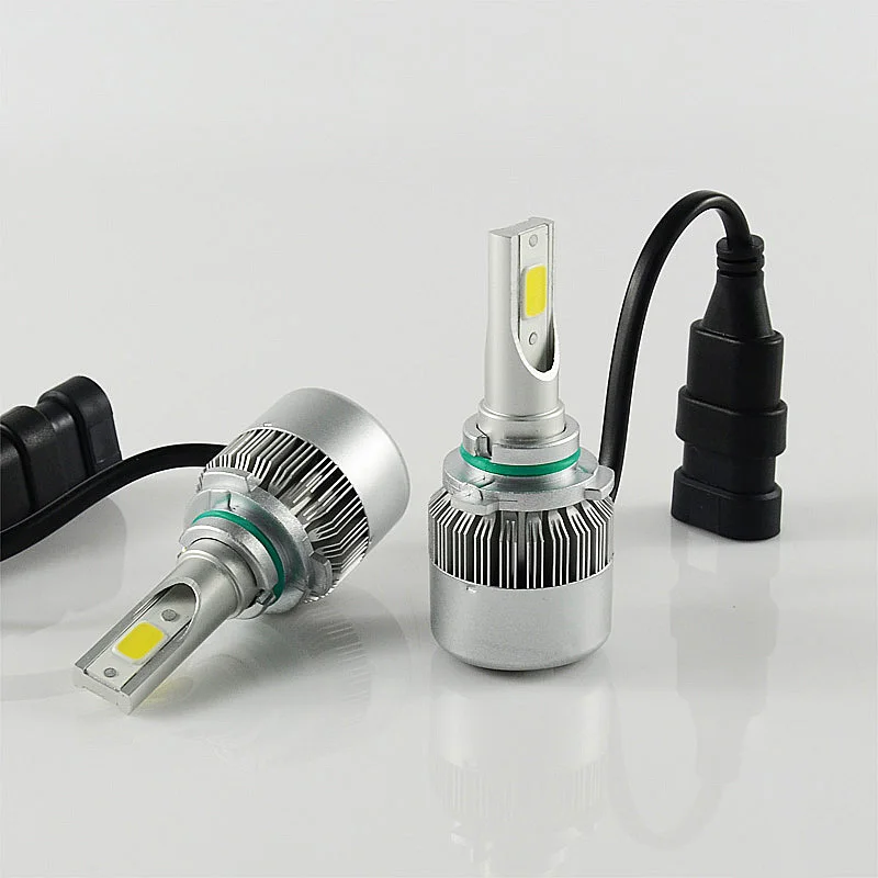 

2pcs High Power Headlight Bulbs C6 9005 COB Chip Car Led Headlight HB3 9005 7600LM 6000k Auto Head Lamp 9V-36V For Car Truck