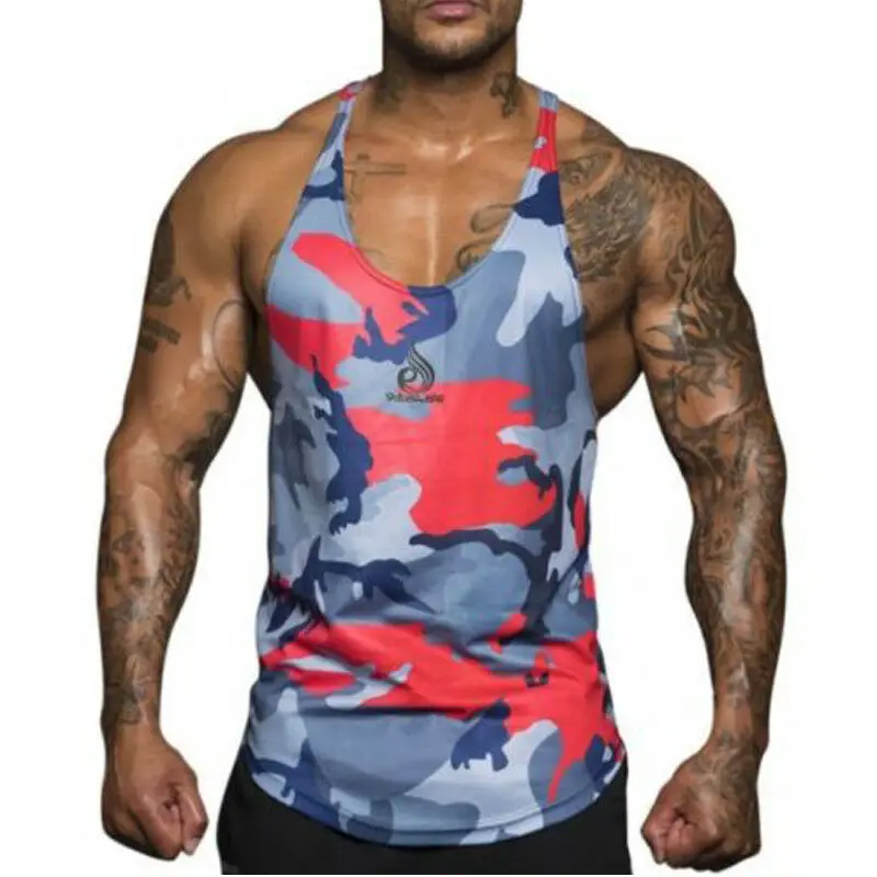 

Newest Fashion Men's Tank Top T-Shirt Muscle Camo Camouflage Tee Hot Sale Bodybuilding Sport Fitness Gym Tank Tops