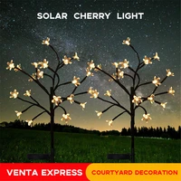 outdoor solar lights solar cherry lamp flower pathway street lamp waterproof for country house home garden christmas decorations