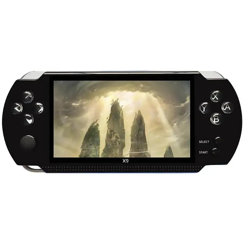 Черный CoolBaby X9 портативная игровая консоль 8GB Видео игровой плеер Поддержка 8 бит/16 бит/32 бит встроенный 300 игр ретро-консоль для детей и взрослых - Цвет: Черный