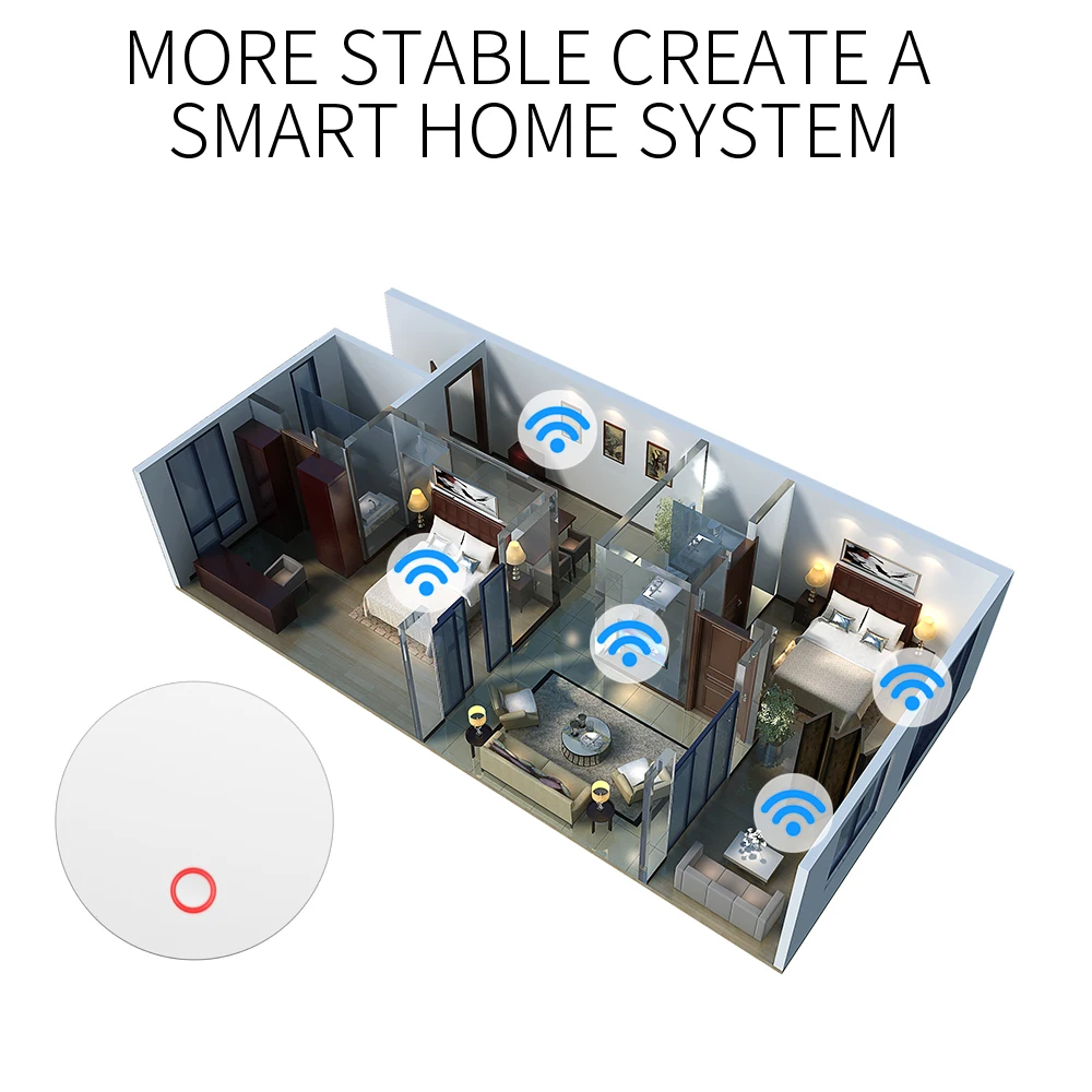 Беспроводной контроллер Smart Tuya ZigBee хаб для умного дома с датчиками Zigbee работает