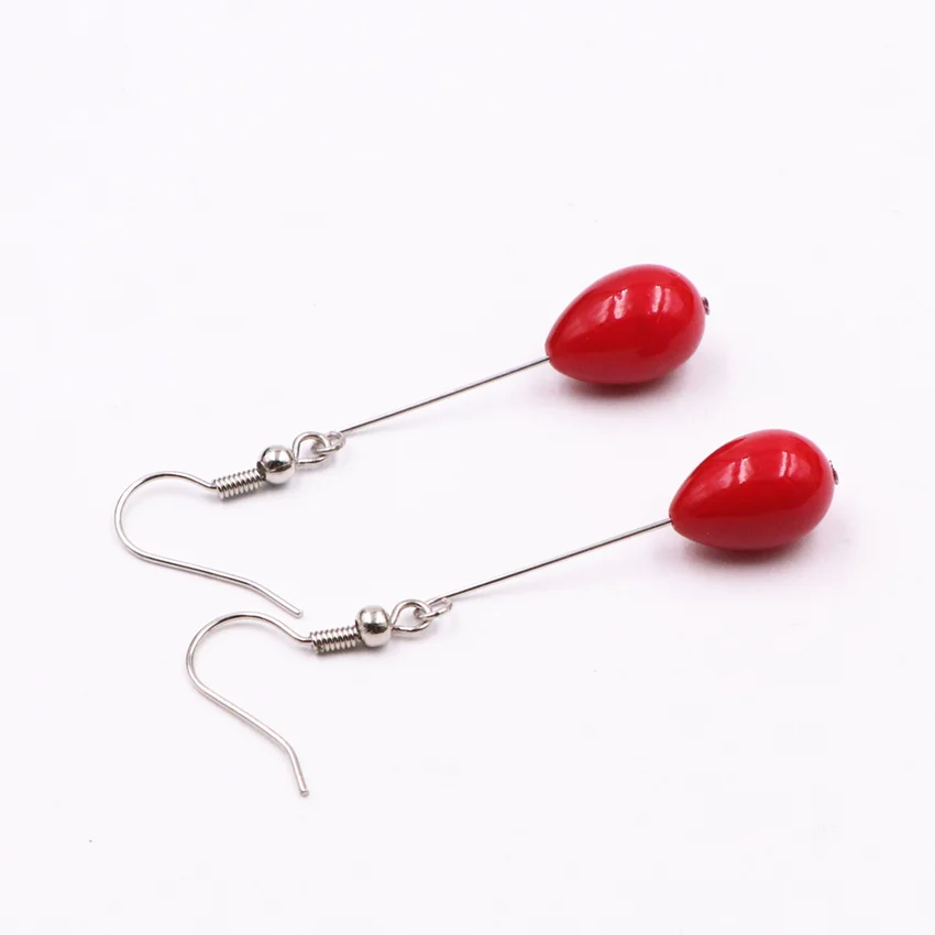 Оптовая продажа цена длинные висячие серьги для женщин Мода в виде капли воды 9x13