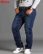 Pantalones vaqueros holgados de talla grande para hombre...