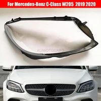 car headlight lens for mercedes benz c class w205 c260l 300 2019 2020 headlamp cover car replacement front auto shell cover