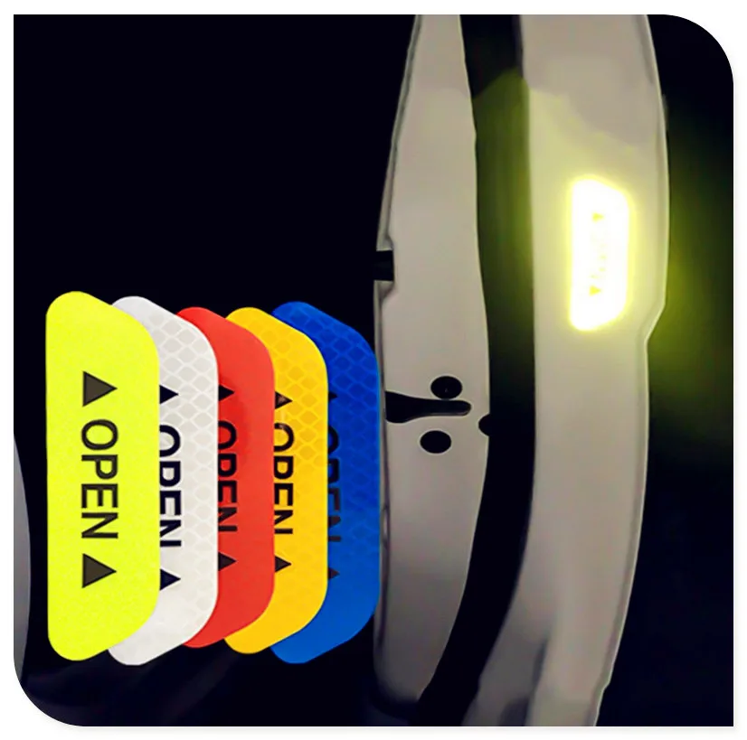 Светоотражающая лента для открывания двери автомобиля предупреждающая наклейка