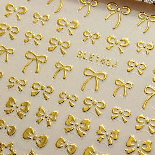 Самые популярные 3D накладные ногти с бантом сердцем декоративные наклейки для