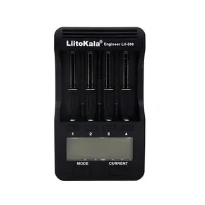 lii 500 18650 lcd display charger 26650 21700 14500 10440 4 slots nimh li ion smart universal battery charger free global shipping