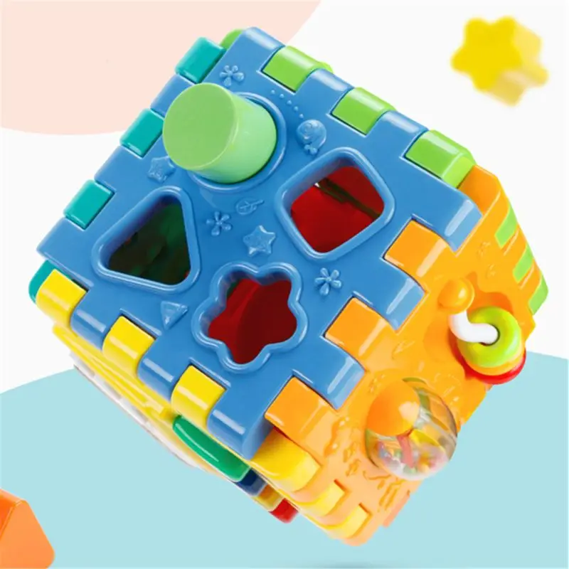 

Baby Activity Cube Toddler Toys - 6 in 1 Shape Sorter Toys Baby Activity Play Centers for Kids Infants Early Development