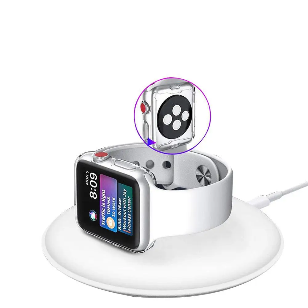 Kuulee чехол для смарт часов 40 мм 44 Apple Watch Series 4 TPU Тонкий прозрачный силиконовый