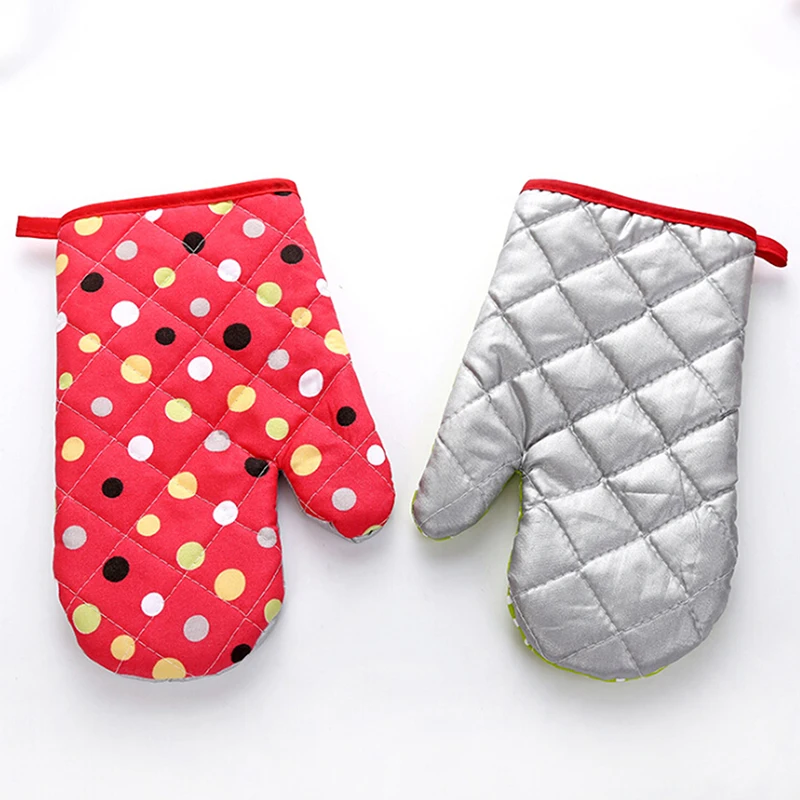 

2Pcs/set Hot Oven Mitts Baking Anti-Hot Gloves Pad Oven Microwave Insulation Mat Non-slip Gloves Baking Kitchen Tools