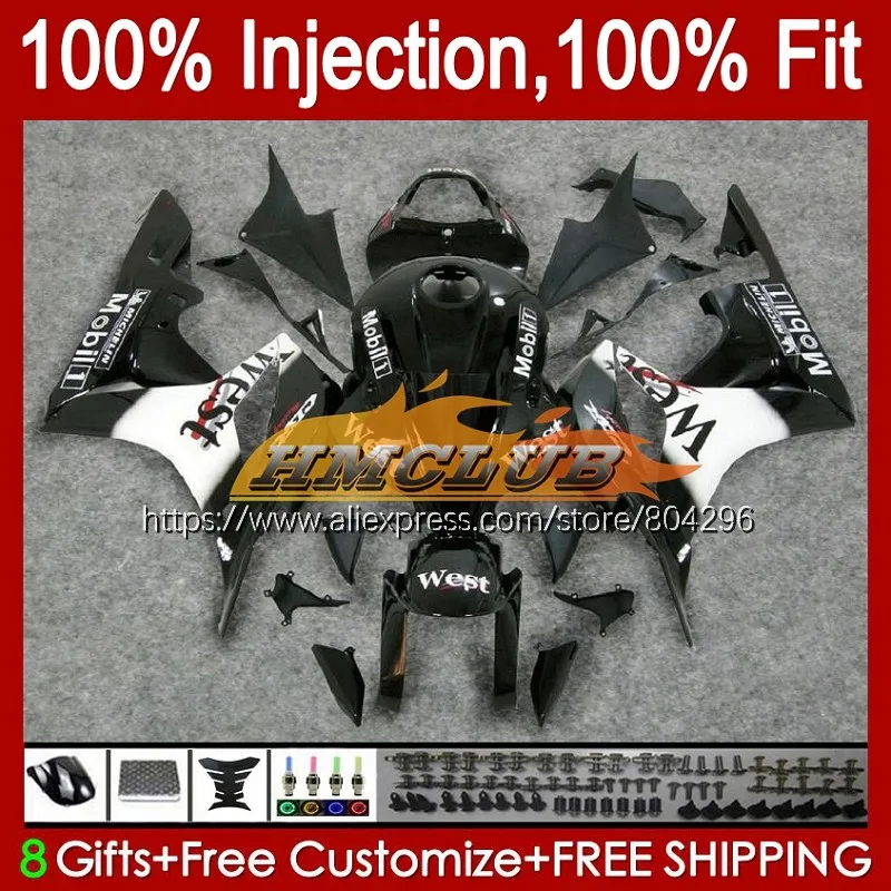 

Инъекция для HONDA CBR600RR CBR 600 CBR600 RR CC 12No.10 CBR600F5 Black west CBR 600RR 600F5 F5 07 08 600CC 2007 2008 обтекатель