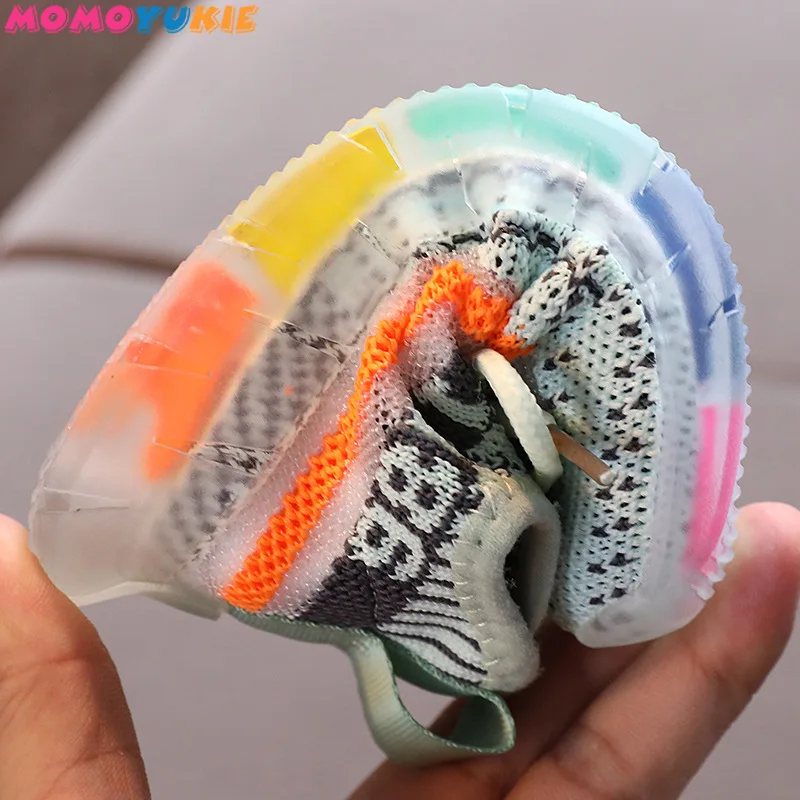 Zapatos iluminados para beb&eacute;s, zapatillas de entrenamiento para ni&ntilde;os y ni&ntilde;as, ligeras, tenis infantiles-4
