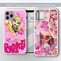 bratz diam cute doll phone case for iphone 13 11 12 pro max mini 12 13 xs max 8 7 plus x xr candy white silicone covers