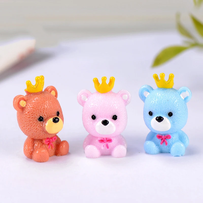 Корона Медведь Король Россия бруин панда маленькая статуя пастбища фигурка