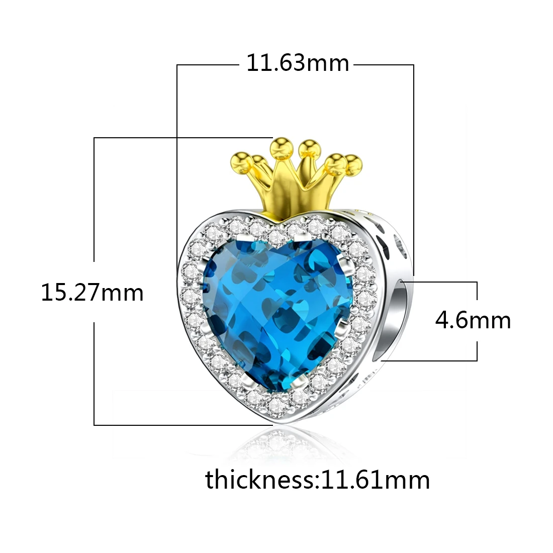 Jiayiqi благородная корона в форме сердца амулеты из стерлингового серебра 925 пробы