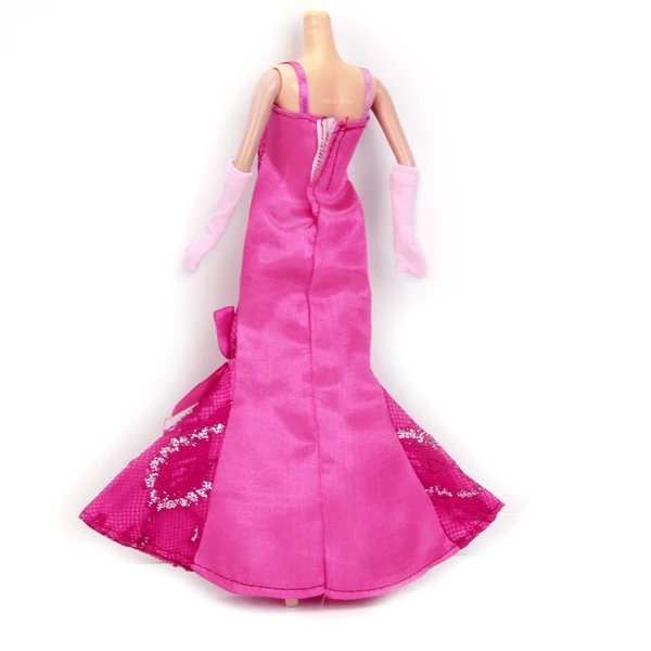 

1pc Handmade Mermaid Long Dress Gown Gloves Clothes Outfit for Doll