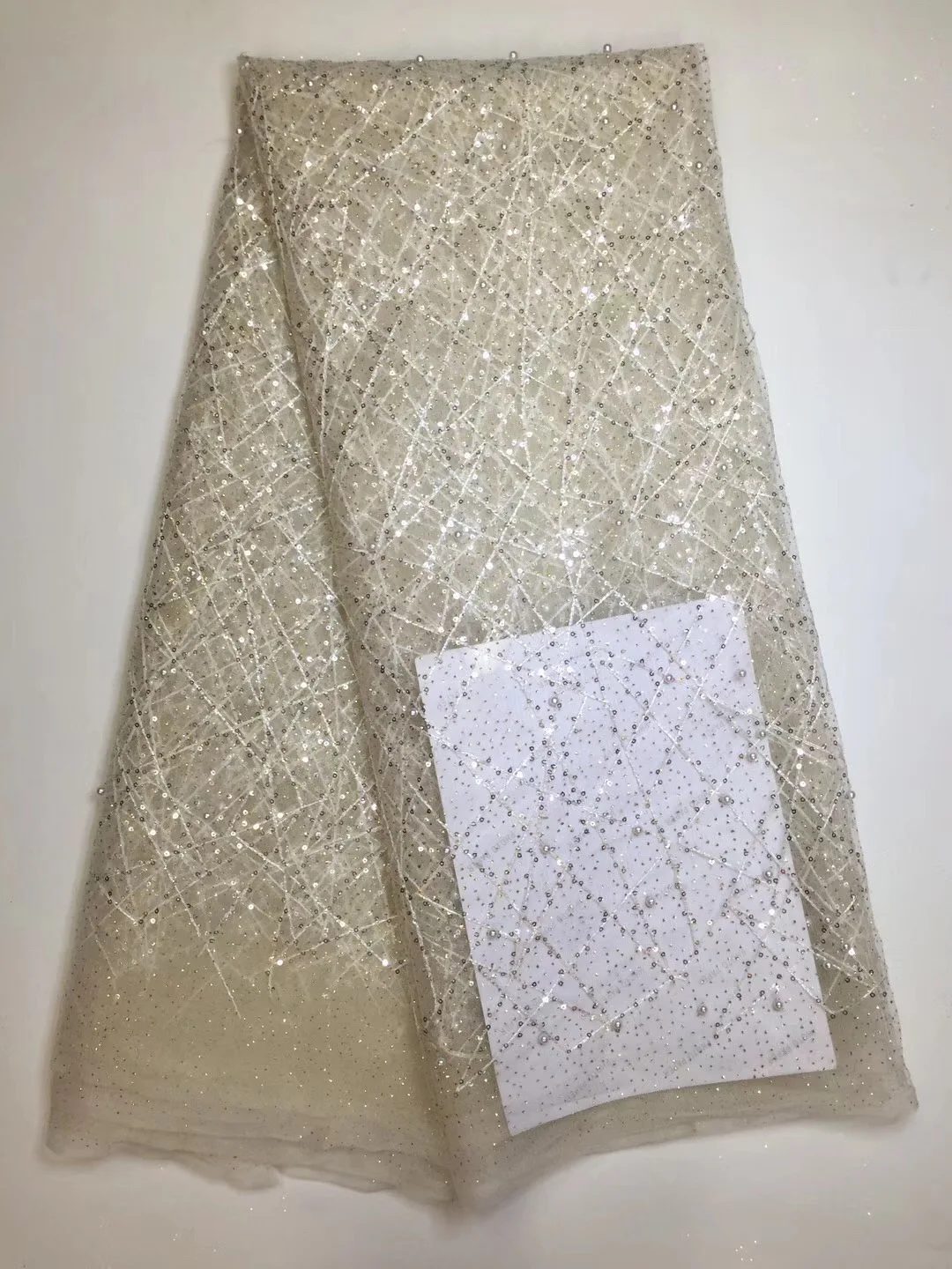 Французская африканская кружевная ткань гипюр расшитый бисером хлопковый шнур