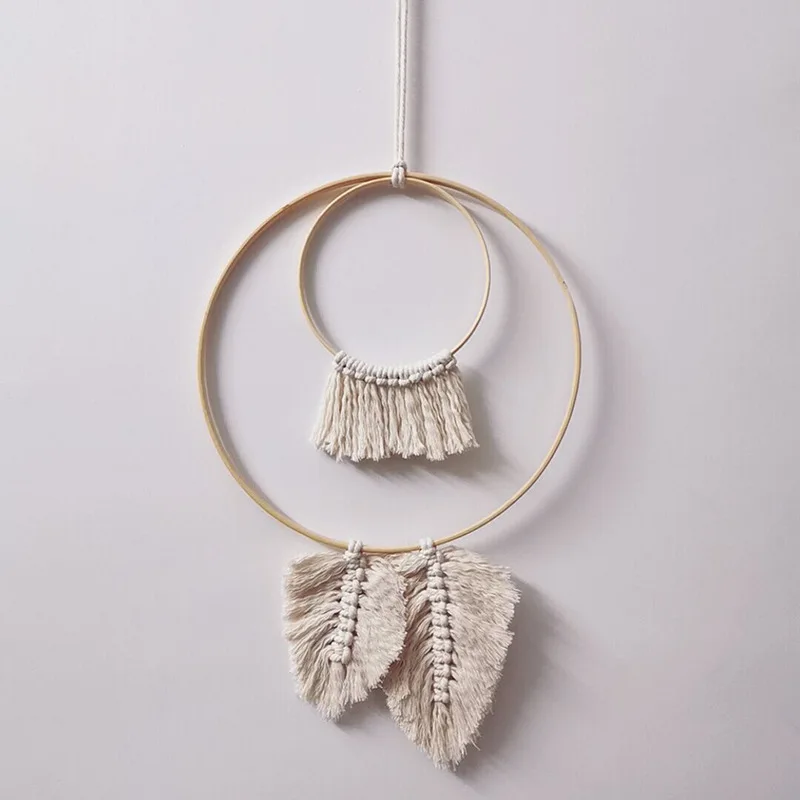 Мини гобелен тканые домашние стены макраме Декор Boho Висячие радужные гобелены