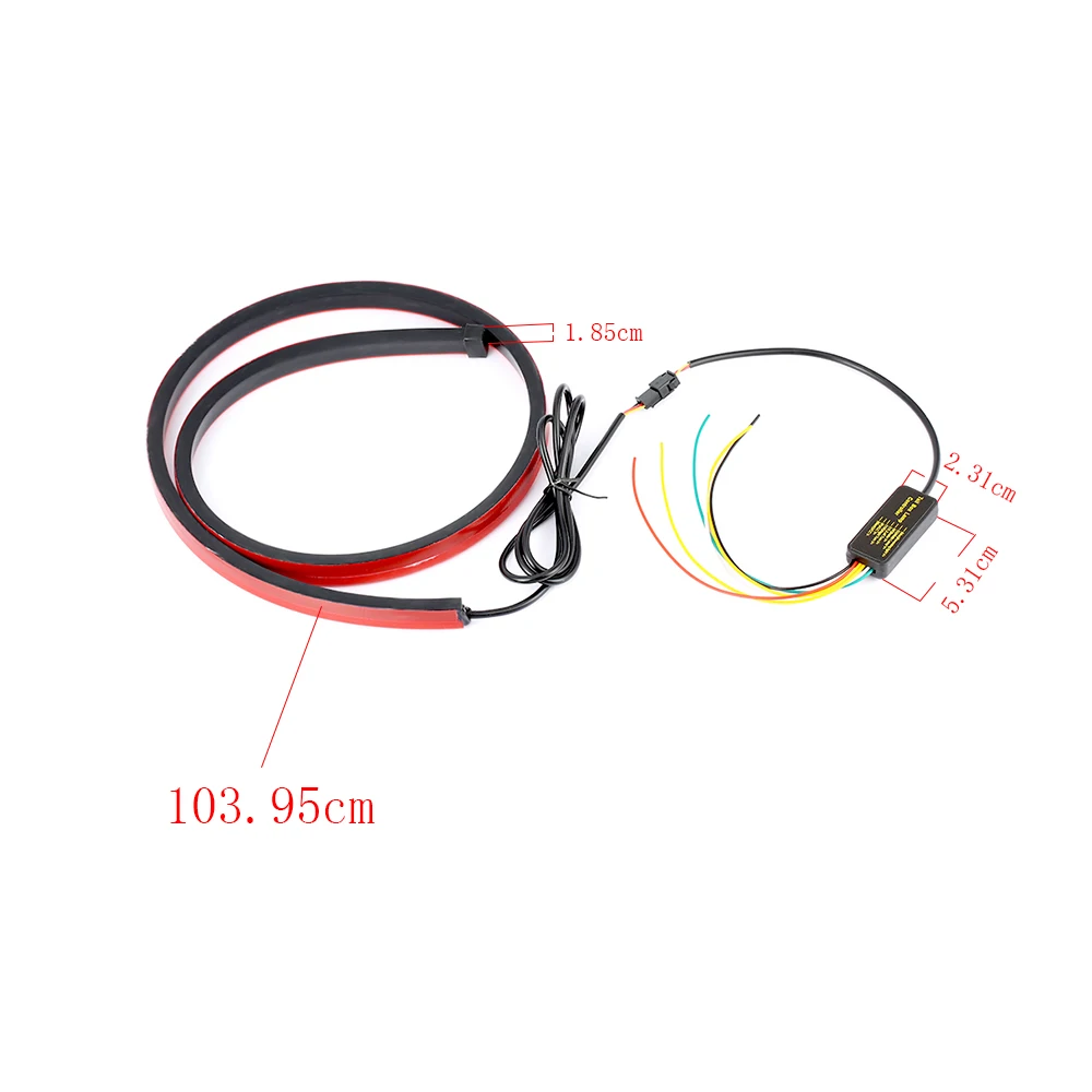 100cm Car Styling High Rear Additional Stop Lights With Turn Signal Running Light Unverisal Auto Brake Flexible LED Strips | Автомобили и