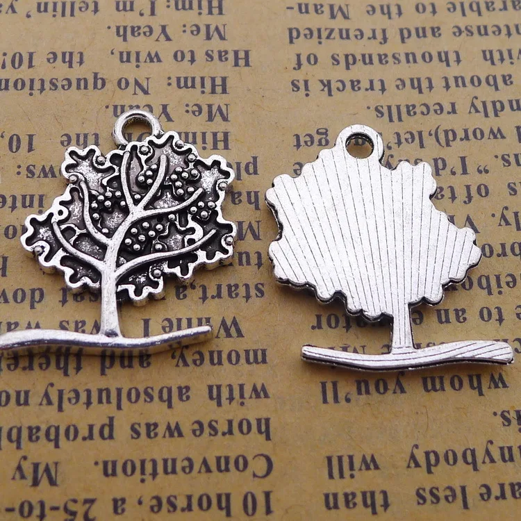 

Bracelet Charms Tree Charms Antique Silver Color 18x23mm 5 Pieces