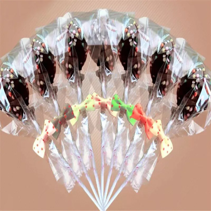 100 шт./пакет DIY прозрачные плоские пластиковые пакеты с открытым верхом