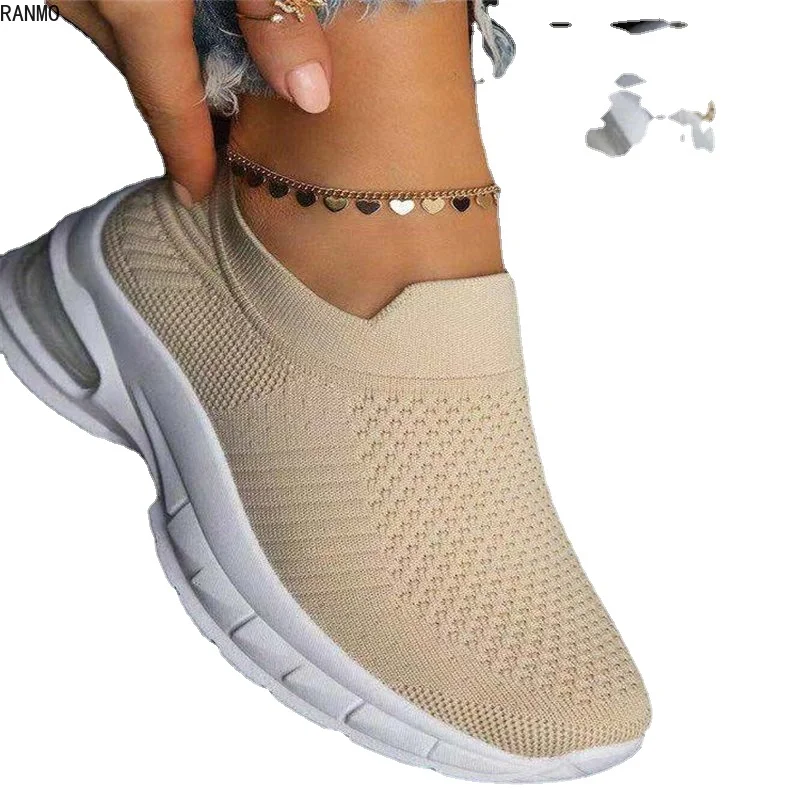 

2021 Summer Women Casual Sneakers Ladies Sport Shoes Breathable Mesh Platform Female Vulcanize Shoes Non Slip Sneakers Women