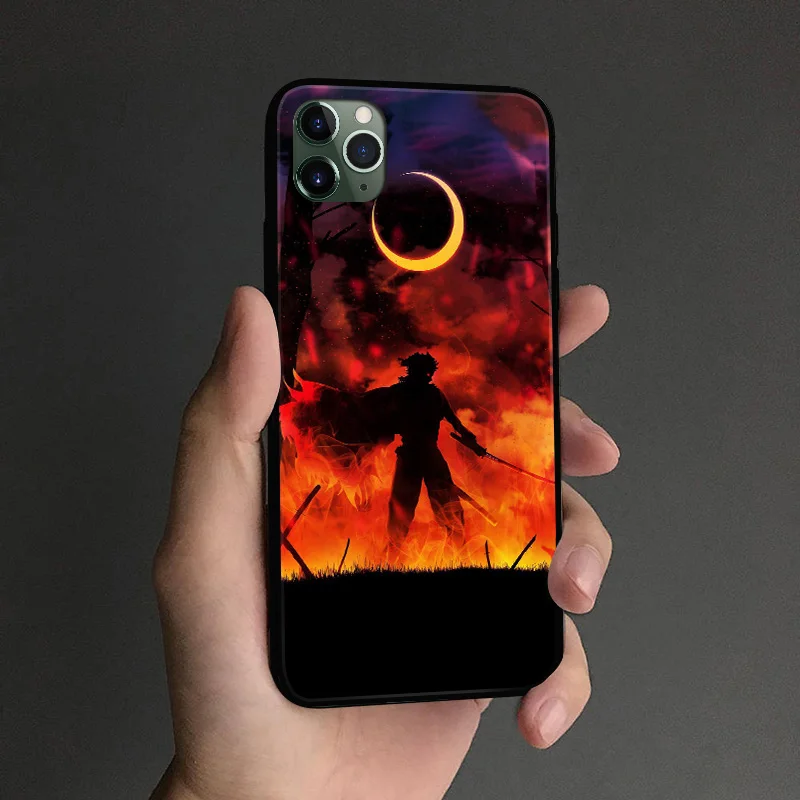 kyojuro rengoku anime phone case cover shell for iphone se 6s 7 8 plus x xr xs 11 pro max samsung s note 8 9 10 20 plus ultra free global shipping