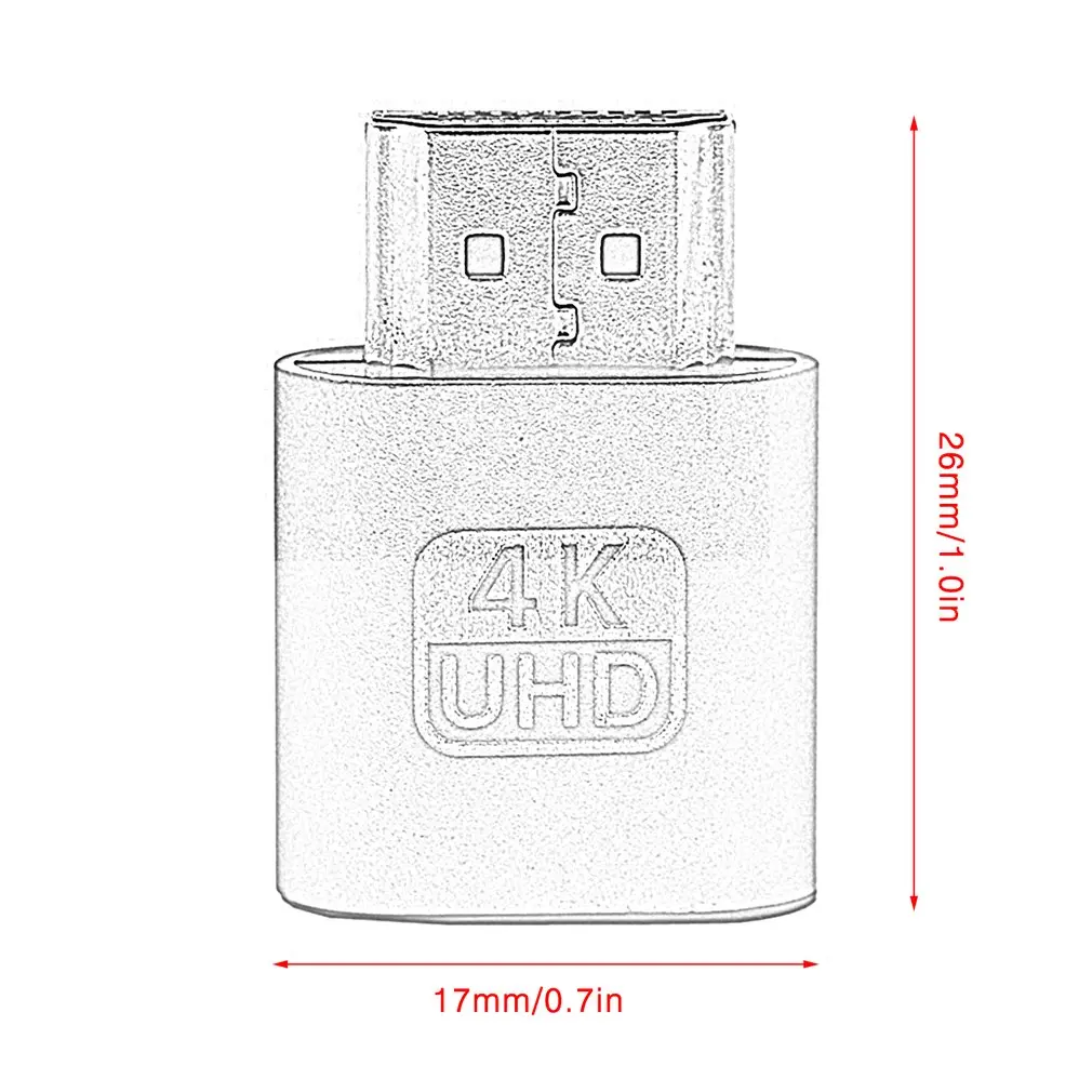 

VGA HDMI Dummy Plug Virtual Display Emulator Adapter DDC Edid Support 1920x1080P For Video Card BTC Mining Miner