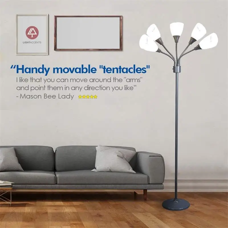 

Modern Multi-head LED Floor Lamp Hotel Lobby Adjustable Vertical Reading Lamp Living Room Sand Bedroom Decoration Lighting