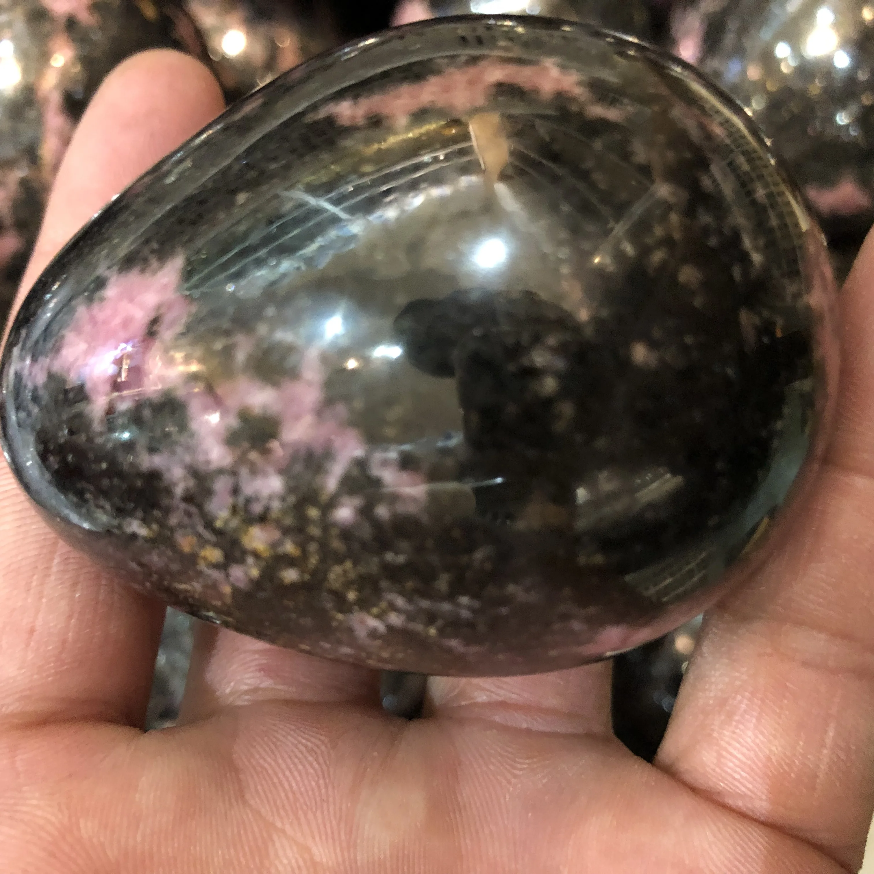 1 шт. натуральные полированные розовые цветы с кристаллами Turmalina декорированные