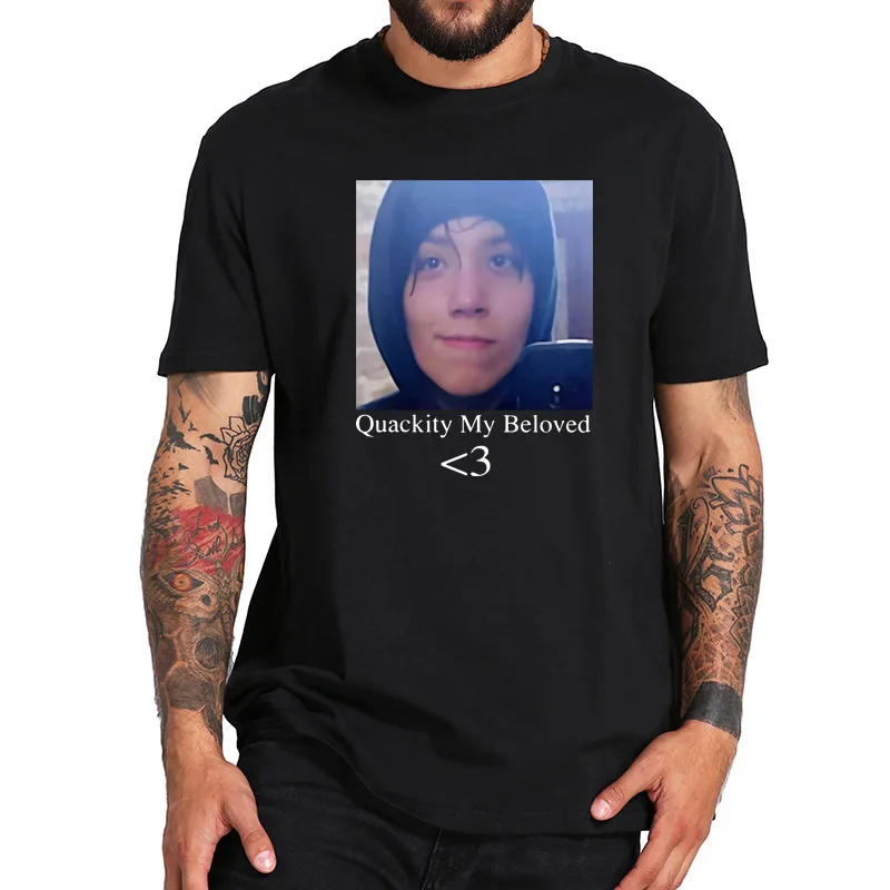 Quackity моя любимая Футболка 100% хлопок Забавный Geek Повседневный Топ для мужчин Размеры ЕС дышащая футболка
