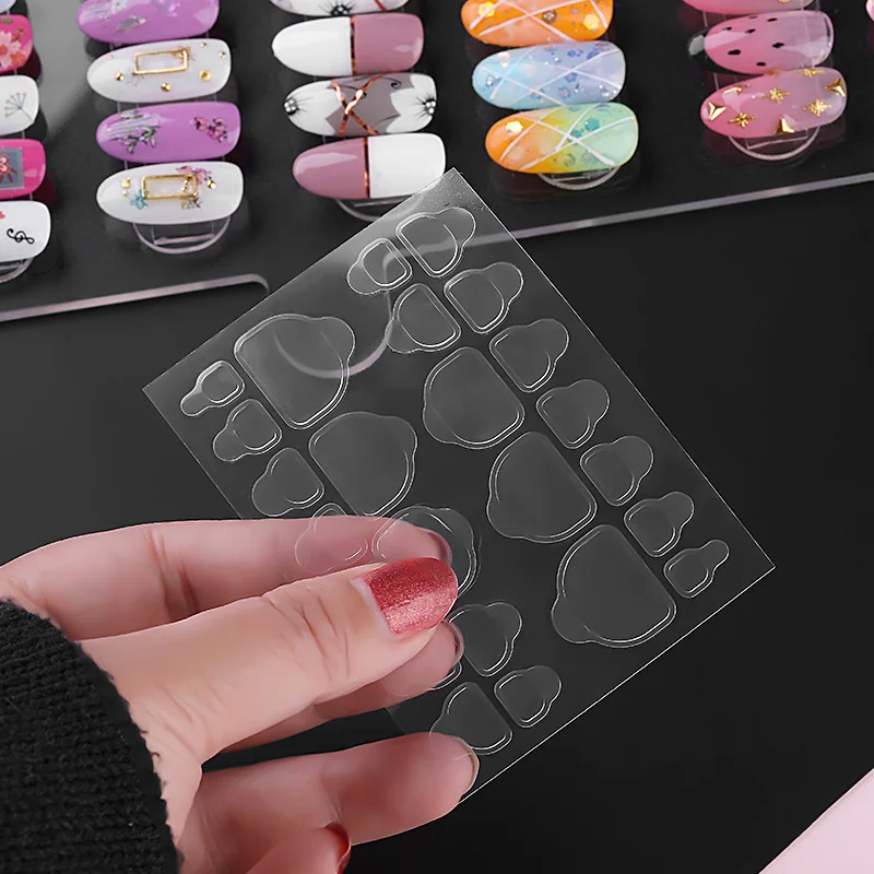 5/10 шт./упаковка двусторонние прозрачные наклейки для ногтей|Стикеры и наклейки| |