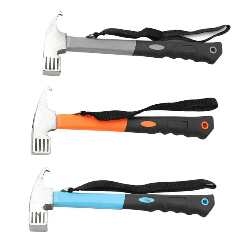 

Outdoor Multi Tools Ground Nail Hammer Camping Tent Canopy Hammer High Carbon Steel Hammer Household Hammers Nail Puller