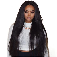 aimeya 180 density straight lace front human hair wigs natural color 13x413x6 transparent lace frontal wig for black women
