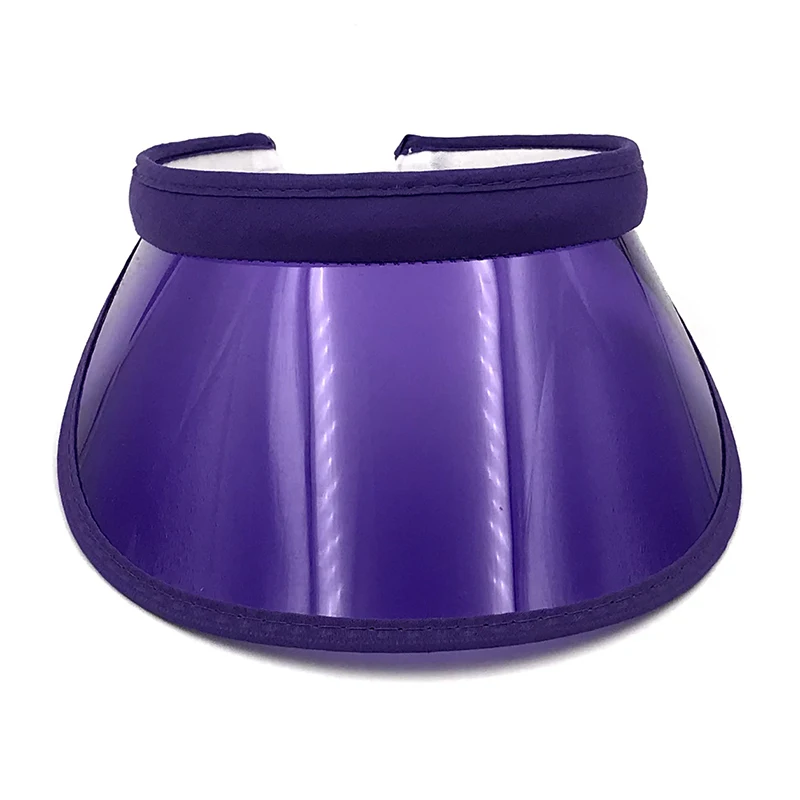 2019 New Summer Women Men Sun Hat Candy Color Transparent Empty Top Plastic PVC ja Sunshade Visor Caps Bicycle | Аксессуары для